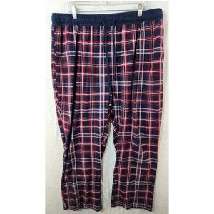 Nautica Mens L Red Plaid Pajama Bottoms Flannel Lounge Pants